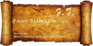 Faust Titanilla névjegykártya